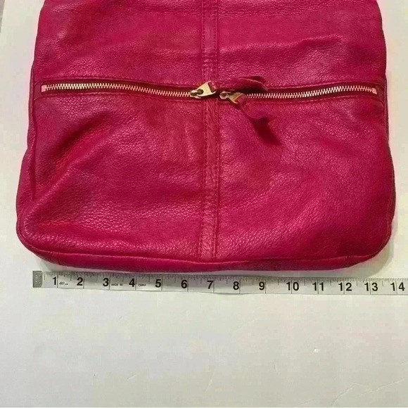 Fossil Women's Medium Burgundy Leather Designer Cross Body Bag Multiple Pockets - Picture 10 of 12